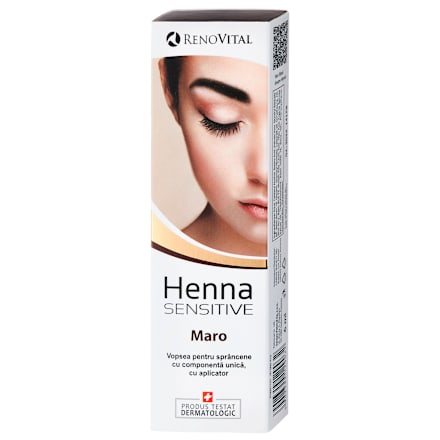 Henna Sensitive vopsea cremă pentru sprâncene maro RENOVITAL