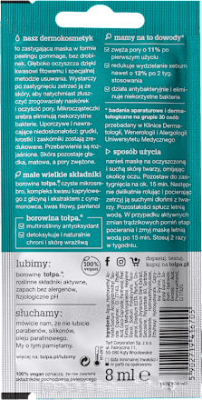 Dermo face sebio max effect maska peeling gommage ze srebrem tołpa