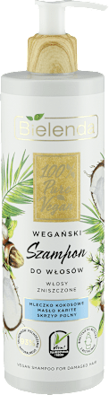 100% PURE VEGAN Wegański szampon do włosów - WŁOSY ZNISZCZONE Bielenda