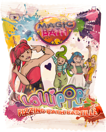 šumivé tablety do vany Lollipopz  MAGIC BATH