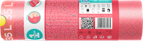 Worki na śmieci z taśmą, 35 L, truskawka viGO!