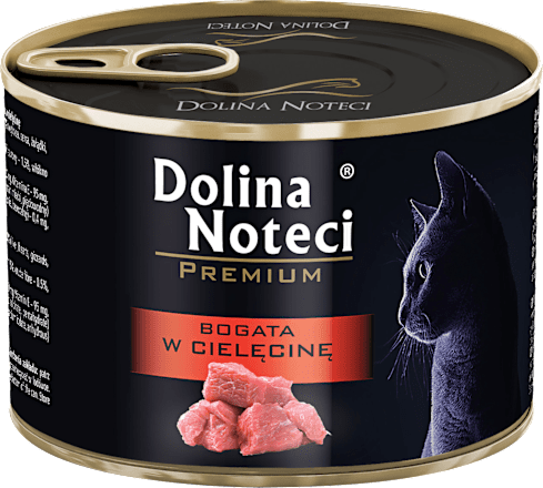 Mokra karma dla kota bogata w cielęcinę Dolina Noteci Premium
