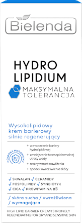 Krem barierowy wysokolipidowy silnie regenerujący, HYDRO LIPIDUM Maksymalna Tolerancja Bielenda