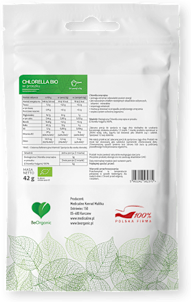 Chlorella BIO w proszku BeOrganic
