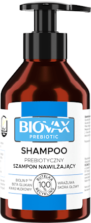 Prebiotic szampon do włosów suchych i wrażliwej skóry głowy BIOVAX