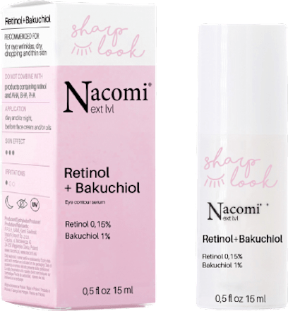 sharp look serum za područje oko očiju Retinol + Bakuchiol  Nacomi
