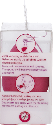 Gąbka do makijażu 3D różowa intervion