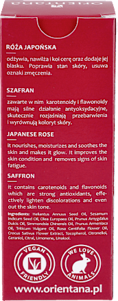 OLEJEK DO TWARZY RÓŻA JAPOŃSKA I SZAFRAN  Orientana