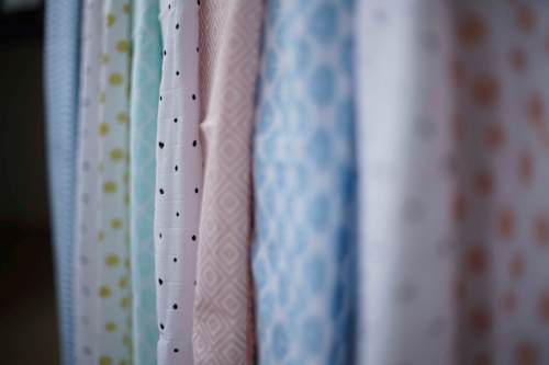 Einschlagtücher aus Baumwolle 100x120cm, Schiffe/Punkte Motherhood