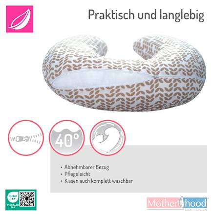 Stillkissen beige Motiv Blätter Motherhood