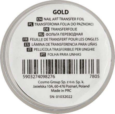 Folia transferowa - Transfer Foil - 01 Gold NÉONAIL