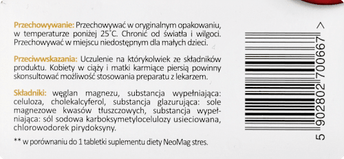 Suplement diety Neomag forte D3, tabletki Neomag