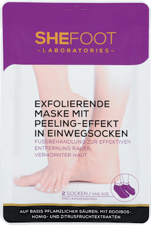 Fußmaske Socken mit Peeling-Effekt (1 Paar) Shefoot