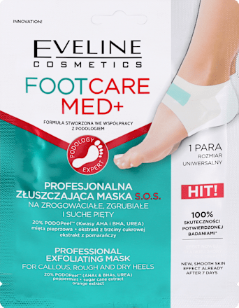Piling maska za stopala FootCare MED+ (1 par) EVELINE COSMETICS