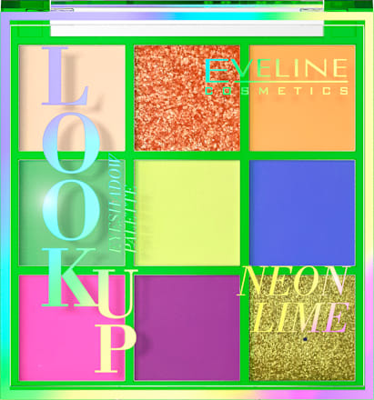 Cienie do powiek Neon Lime 9 kolorów EVELINE COSMETICS