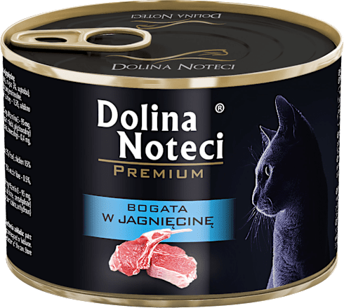 Mokra karma dla kota bogata w jagnięcinę Dolina Noteci Premium