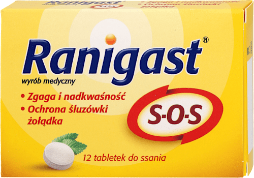 Tabletki do ssania na zgagę i nadkwaśność RANIGAST SOS