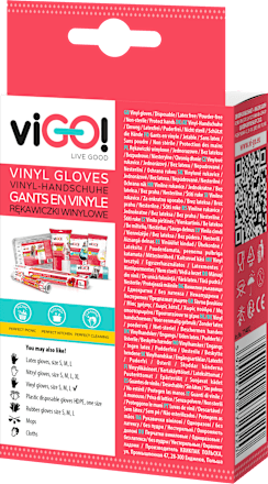 Rękawiczki winylowe, S, mocne viGO!