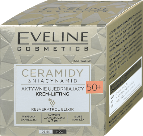 Učvrstitvena dnevna krema s ceramidi in niacinamidom 50 +  EVELINE COSMETICS