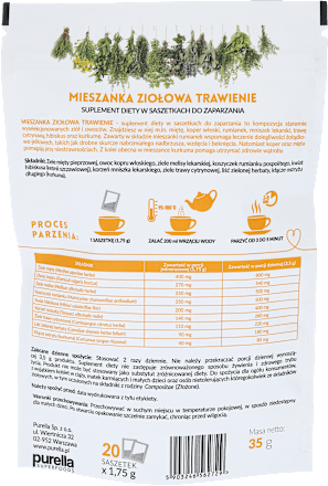 Mieszanka ziół na TRAWIENIE, 20x1,75 g Purella