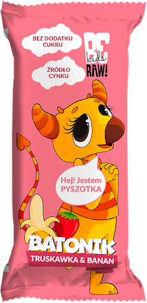 Baton Truskawka Banan BeRaw
