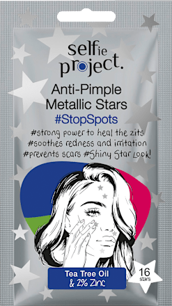 Anti Pickel Patches Metallic Stars Selfie Project