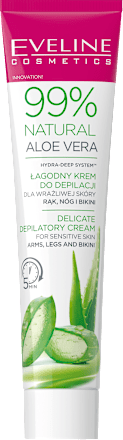 Cremă depilatoare cu 99% natural aloe vera EVELINE COSMETICS