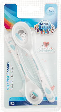 Комплект детски лъжички, 9+м, различни цветове/мотиви Canpol babies