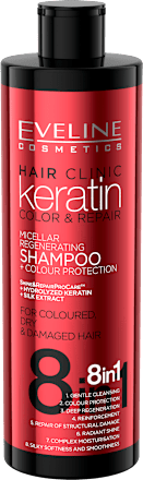keratin COLOR & REPAIR 8u1 - šampon EVELINE COSMETICS