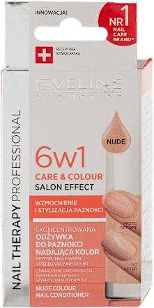 Nail Therapy Care & Colour Salon Effect 6u1 lak za nokte – Nude  EVELINE COSMETICS