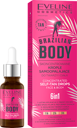 Brazilian Body krople samoopalające 6w1 EVELINE COSMETICS
