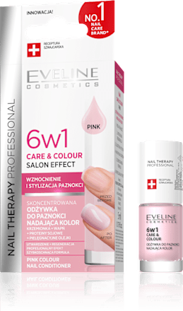 Грижа за нокти 6в1 Care & Colour Pink Style EVELINE COSMETICS