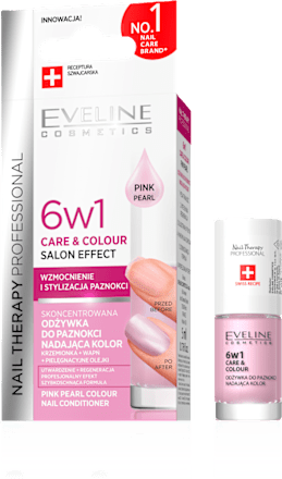 Nail Therapy Care & Colour Salon Effect 6u1 lak za nokte – Pink Pearl EVELINE COSMETICS