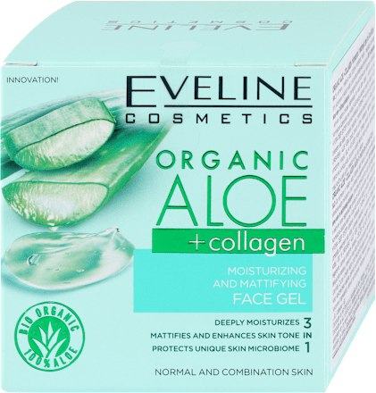 Organic Aloe+collagen gel za lice EVELINE COSMETICS