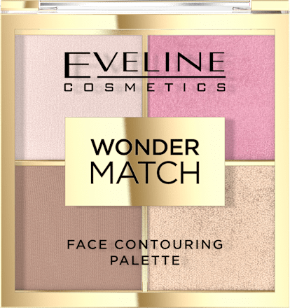 Paleta Do Konturowania Twarzy Wonder Match Nr 01, 4 kolory EVELINE COSMETICS