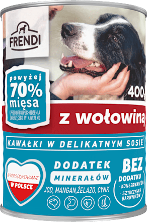 Puszka dla psa z wołowiną FRENDI