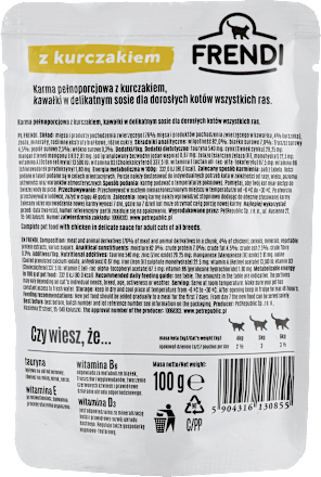 Saszetka dla kota - kawałki w sosie z kurczakiem FRENDI