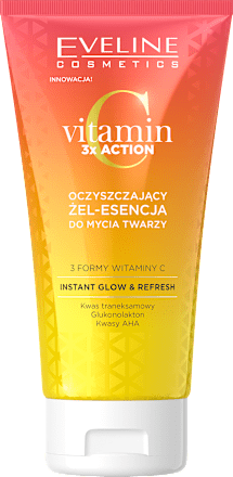 Vitamin C 3xAction oczyszczaj żel-esencja do twarzy EVELINE COSMETICS