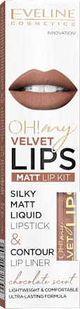 Set za ličenje ustnic OH! my VELVET Lips MATT LIP KIT 14 Choco Truffle   EVELINE COSMETICS