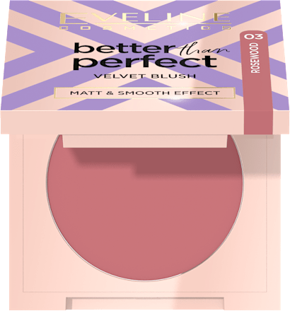 Róż prasowany Better Than Perfect Velvet Blush nr 03 EVELINE COSMETICS