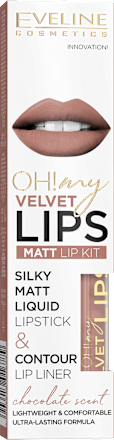 Set za ličenje ustnic OH! my VELVET Lips MATT LIP KIT 11 Cookie Milkshake EVELINE COSMETICS
