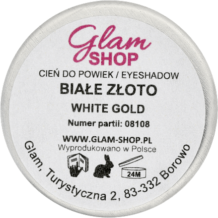 Cień do powiek perłowy Białe Złoto Glam SHOP