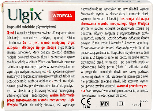 Na wzdęcia, kapsułki ULGIX