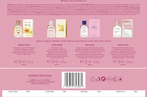 Geschenkset Minis Topseller Eau de Parfum ( 4x30ml ) LA RIVE