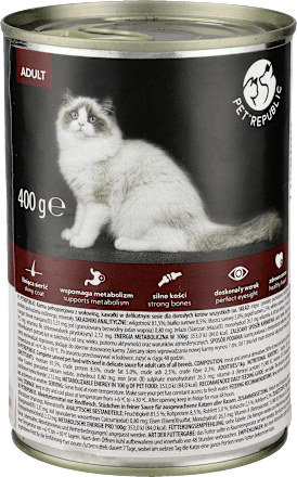 Mokra karma dla kota Adult, kawałki w sosie z wołowiną PetRepublic