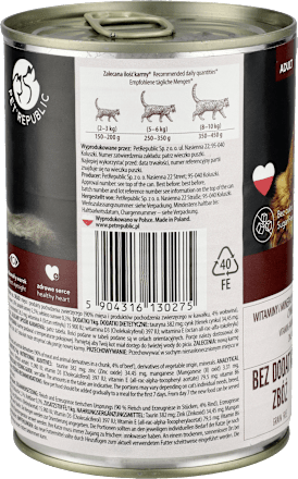 Mokra karma dla kota Adult, kawałki w sosie z wołowiną PetRepublic