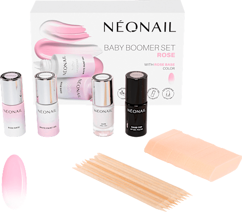 Súprava na gélovú manikúru Baby Boomer Set - Rose NÉONAIL