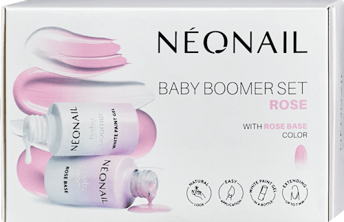Súprava na gélovú manikúru Baby Boomer Set - Rose NÉONAIL