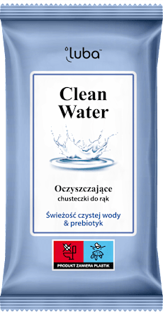 Chusteczki oczyszczające do rąk Clean Water luba