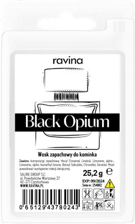 Bella Opium sojowy wosk zapachowy do kominka ravina